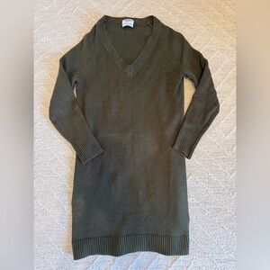 Olive green sweater dress size XS